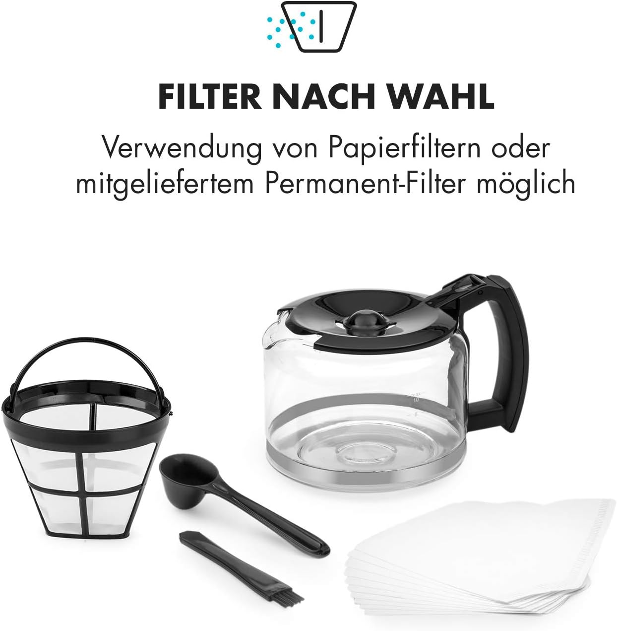 Klarstein Aromatica II Coffee Machine with Grinder — Silver